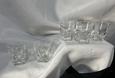 Set of 5 Pretty Little Glass Jigger Shot Glasses Barware