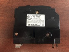 Square D 20 amp, double pole, snap in breaker