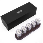 Digital Nixie Tube Clock with RGB LED Glows for Game Room Desktop Decoration. Lu