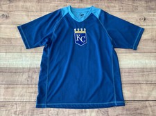 Men's Vintage Dynasty Blue Kansas City Royals Short Sleeve Shirt Top Sz Medium 