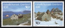 GREENLAND MNH 1993 SG250-51 Postal Co-operation, Churches