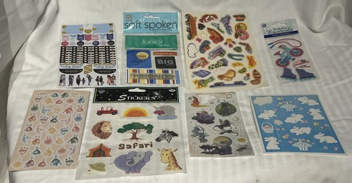 Sticker Sheet Lot Of 39 Sheets Various Prints Some Vintage, Scrapbook, Animal - Picture 6 of 8