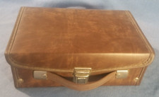Vintage Vinyl 12 Cassette Carrying Storage Case / Brown / About 10" X 7" X 4"