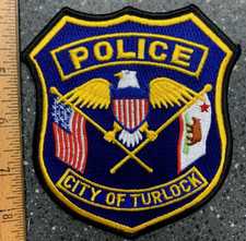 Großer gestickter Aufnäher Polizeidienst Stadt Turlock