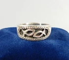 Vintage Sterling Silver Band Ring ~ Fish  Pisces  Zodiac  ~ Size 7.75