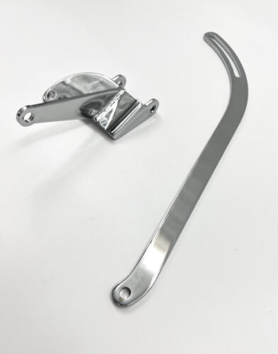 Chrome Passenger Side Alternator Bracket Short Water Pump For Small Block Chevy - Picture 3 of 9
