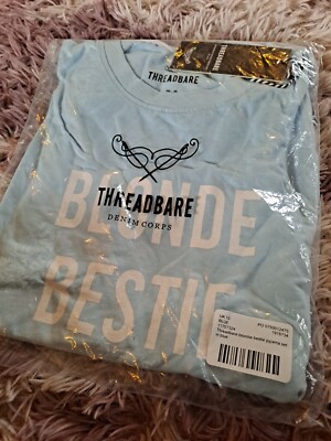 Threadbare Pyjama-Set ''Blonde Bestie'' hellblau Größe 10 neu mit Etikett UVP 22 £