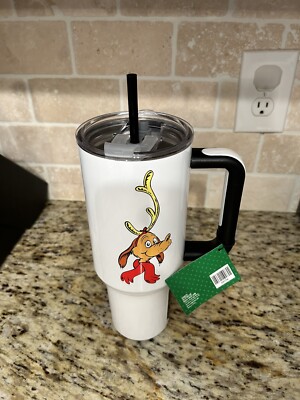 NEW 2024 The Grinch Max Dog Christmas Stainless Tumbler 40 oz Dr Seuss Cup