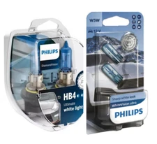 (+ W5W Parkers!) PHILIPS HB4 Diamond Vision 5000K Bulbs HB4 9006 OZ Seller