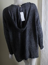 NWT Eileen Fisher Sz 1X Gray Melange HOODIE Hooded Pullover Sweater Top