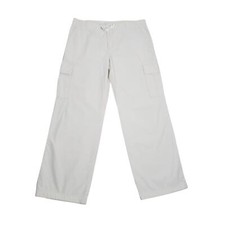Vintage Y2K Gap cream khaki mid rise wide leg cargo pants Womens L