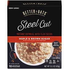 Better Oats Oat Revolution Steel Cut Maple and Brown Sugar 15.1 Ounce Pack of 6