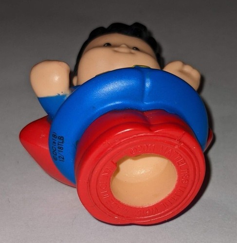 Fisher Price Little People DC Comics Super Hero Superman Figure Toy RARE HTF EUC - Picture 5 of 5