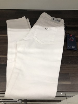 Armani Jeans Women White skinny fit | eBay