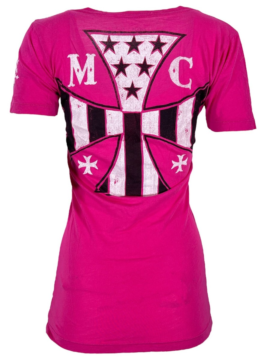 Archaic By Affliction Women's T-shirt Heart Torn Biker Tattoo - Foto 5