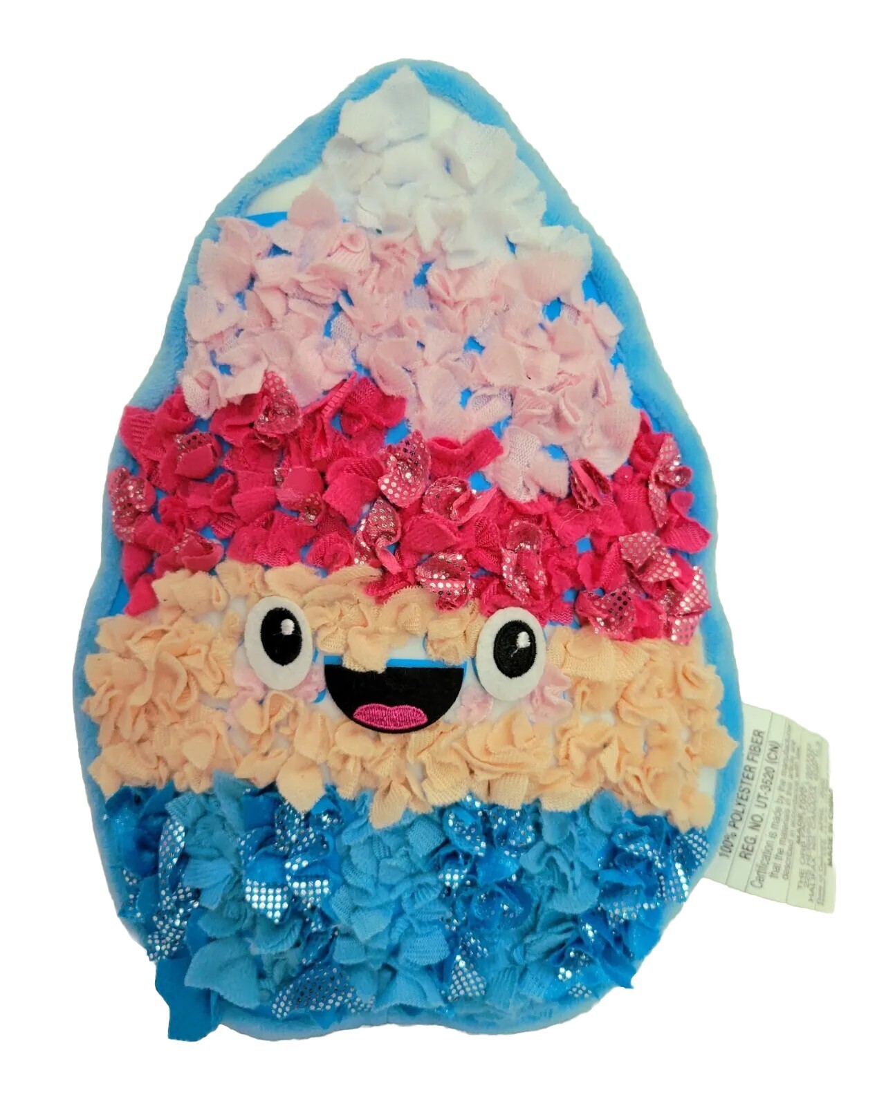 Cupcake Pillow Plush Craft Brand Blue Pink White No Box/ Already Assembled *read-image