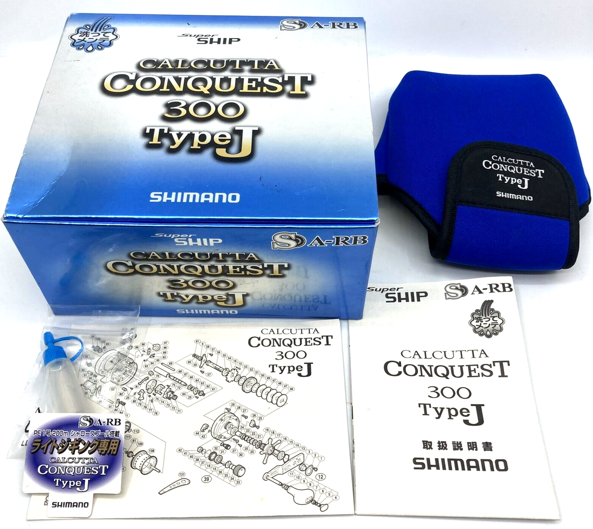 リール SHIMANO CALCUTTA CONQUEST 300 Type J-HG Shimano CALCUTTA CONQUEST 300 Type J Right Baitcasting Reel