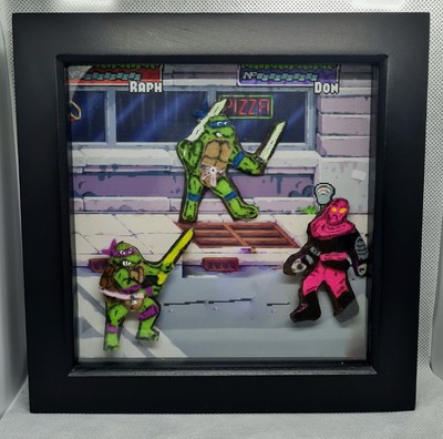 Ninja Turtles Diorama, handgefertigtes Filz Diorama