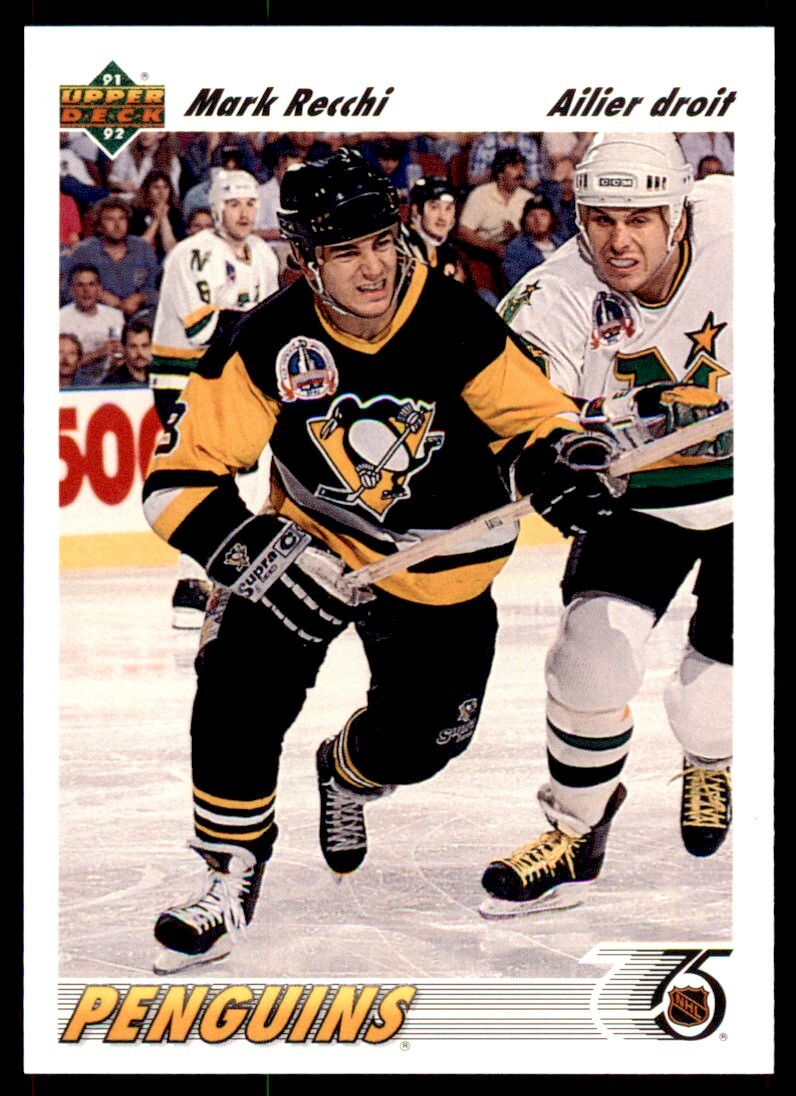 1991-92 Upper Deck French Mark Recchi . Pittsburgh Penguins #346