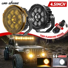 Colight 5" LED Work Light Bar Pods Offroad Fog Driving White Amber Lamps +Covers