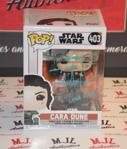 GINA CARANO SIGNED/AUTOGRAPHED MANDALORIAN CARA DUNE 403 FUNKO POP W/ JSA COA C
