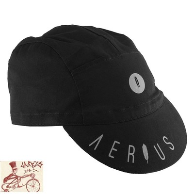 AERIUS 5-PANEL BLACK CYCLING CAP HAT 