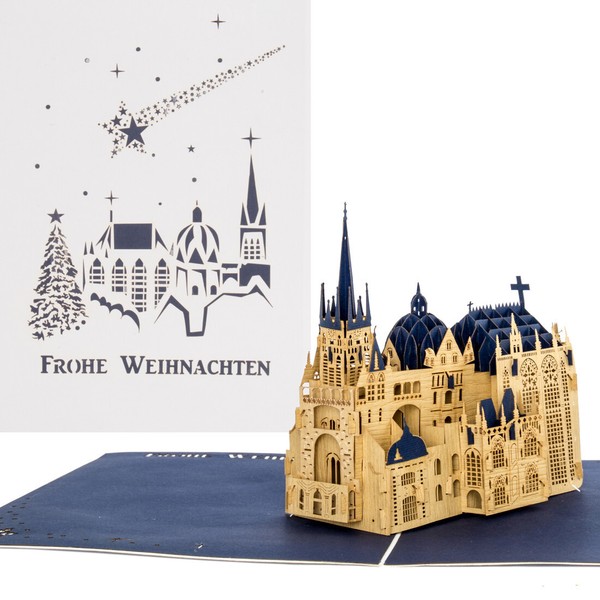 "Pop Up Karte \"Aachener Dom - Weihnachten\" Weihnachtskarte Aachen Weihnachtsmarkt"-image