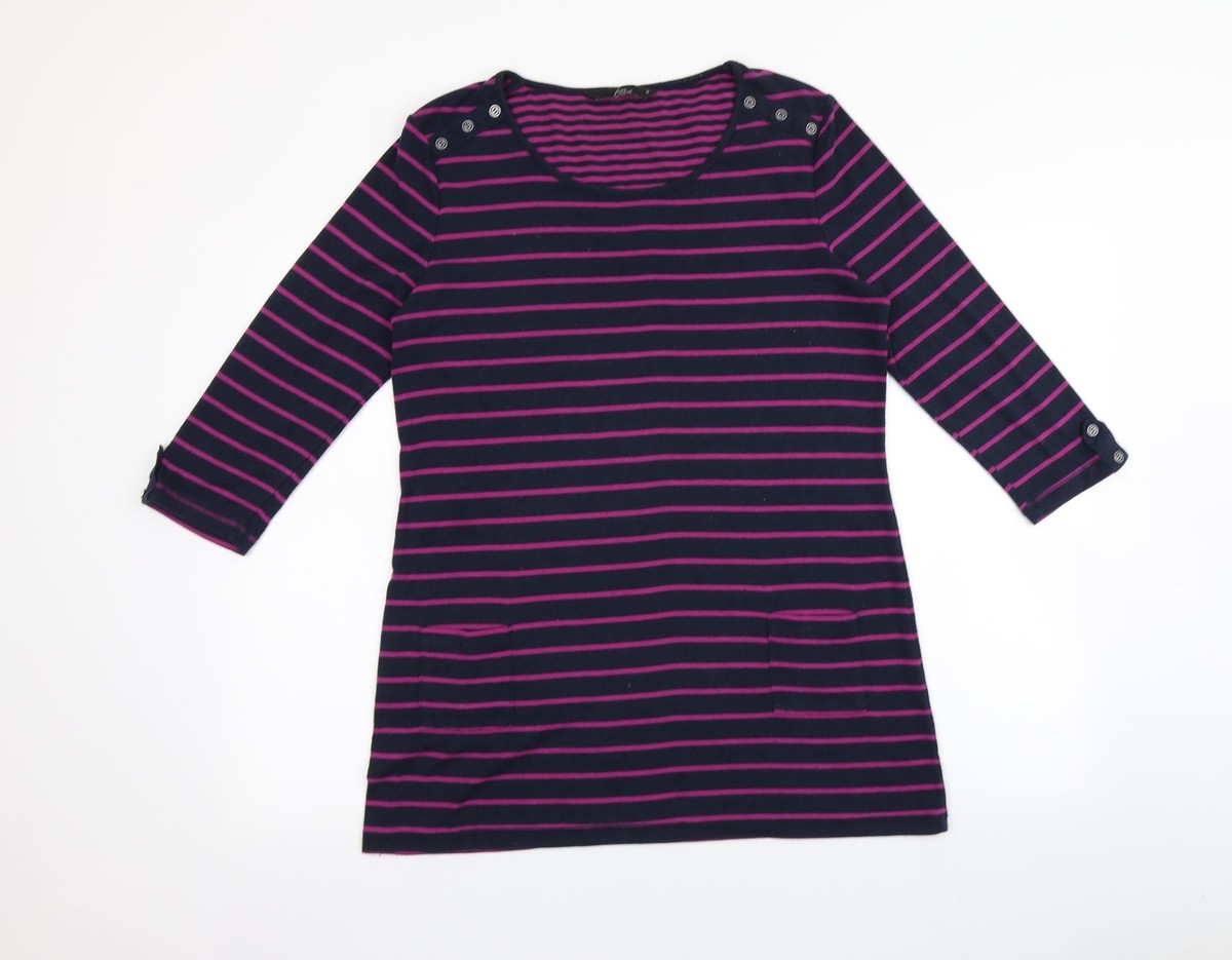 BM casual Womens Purple Round Neck Polyester Blend Jumper Size M