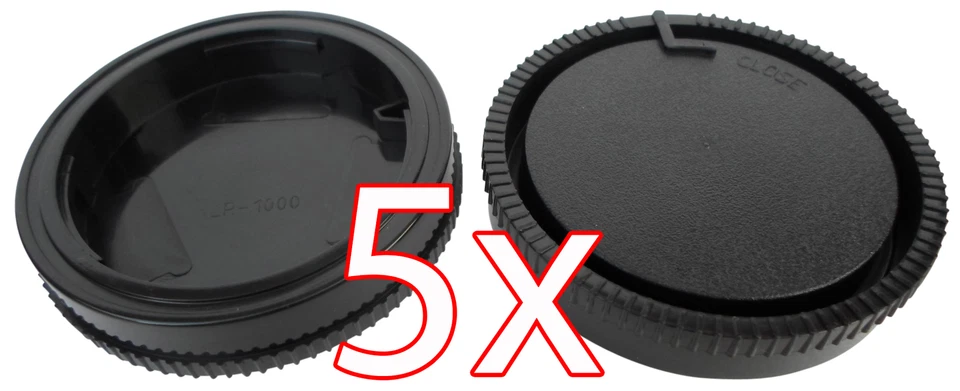 5 X Objektiv Rückdeckel Minolta AF / Sony Alpha / LR 1000 Rear Lens Cap Deckel