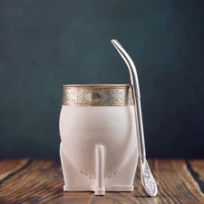 Taza/Mate Imperial Gourd High Quality + Straw