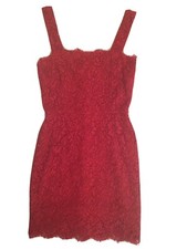 Dolce & Gabbana Sexy Red Hot Lace Party Dress IT 40 US 4 6