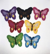 Butterfly Mini Small Embroidered Patch, Iron-On/Sew-On Applique Motif