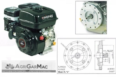 Motore a scoppio benzina 4 tempi Loncin G 200 F 6,5 HP albero conico Lombardini
