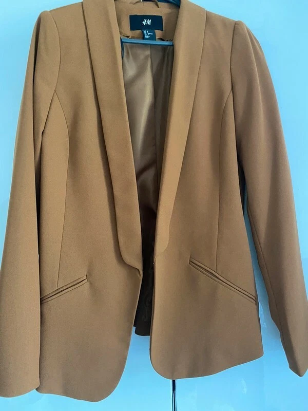 H&m camel blazer cheap