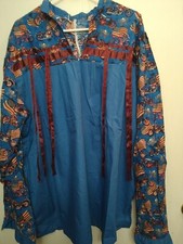 Native American Style Ribbon Shirt-Biker Shirt