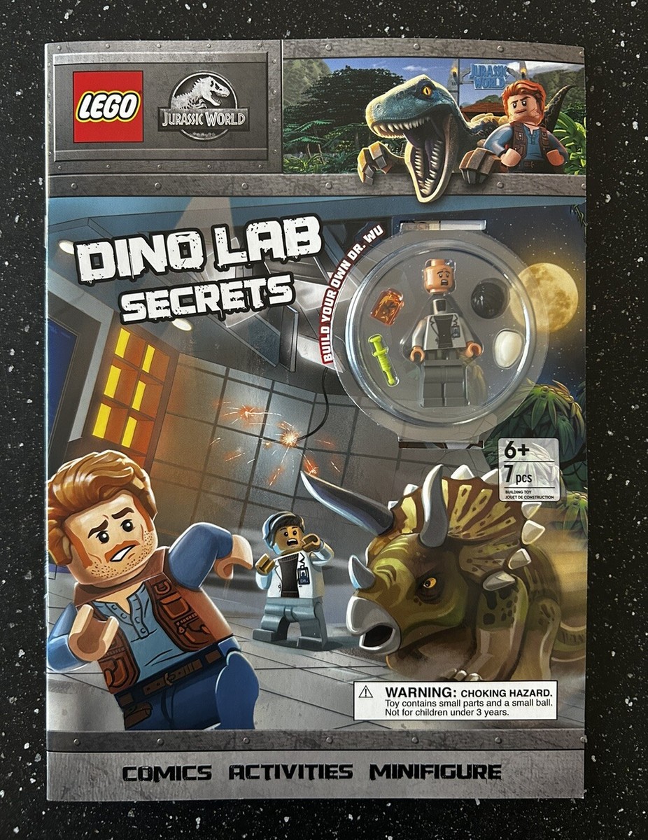 Lego Jurassic World Dino Lab Secrets Book With Wu Minifigure