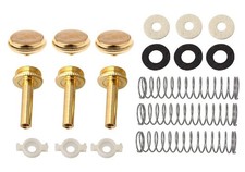 TUOREN Trumpet Valve Sytem Replacement Parts include Set of 18pcs Gold