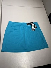 PGA Tour Skort Women's Large Teal Green Airflux Skirt Tennis Golf Nylon Spandex