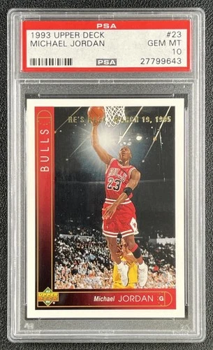 MICHAEL JORDAN PSA 10 1993-94 UPPER DECK BASKETBALL #23 BULLS HOF 9643
