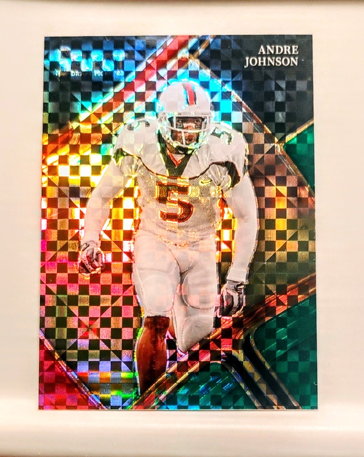 Andre Johnson 2023 Select Draft Picks Checkerboard Prizm SSP #/25
