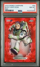 2024 TOPPS CHROME DISNEY SAPPHIRE EDITION RED #64 BUZZ LIGHTYEAR 4/5 PSA 8