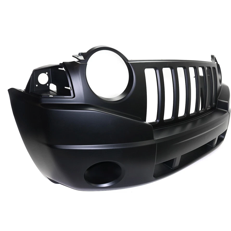 Front Bumper Cover For 07-10 Jeep Compass Primed with Fog Lamp Holes 68002271AC Foto 3 de 4