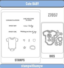 Cute BABY Cutting Dies and Stamps Scrapbook DIY Greeting Card Handmade