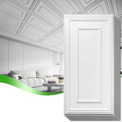 Art3d 12-Pack PVC Drop Ceiling Tiles 24x48in Glue up Waterproof Panels 96sq.ft