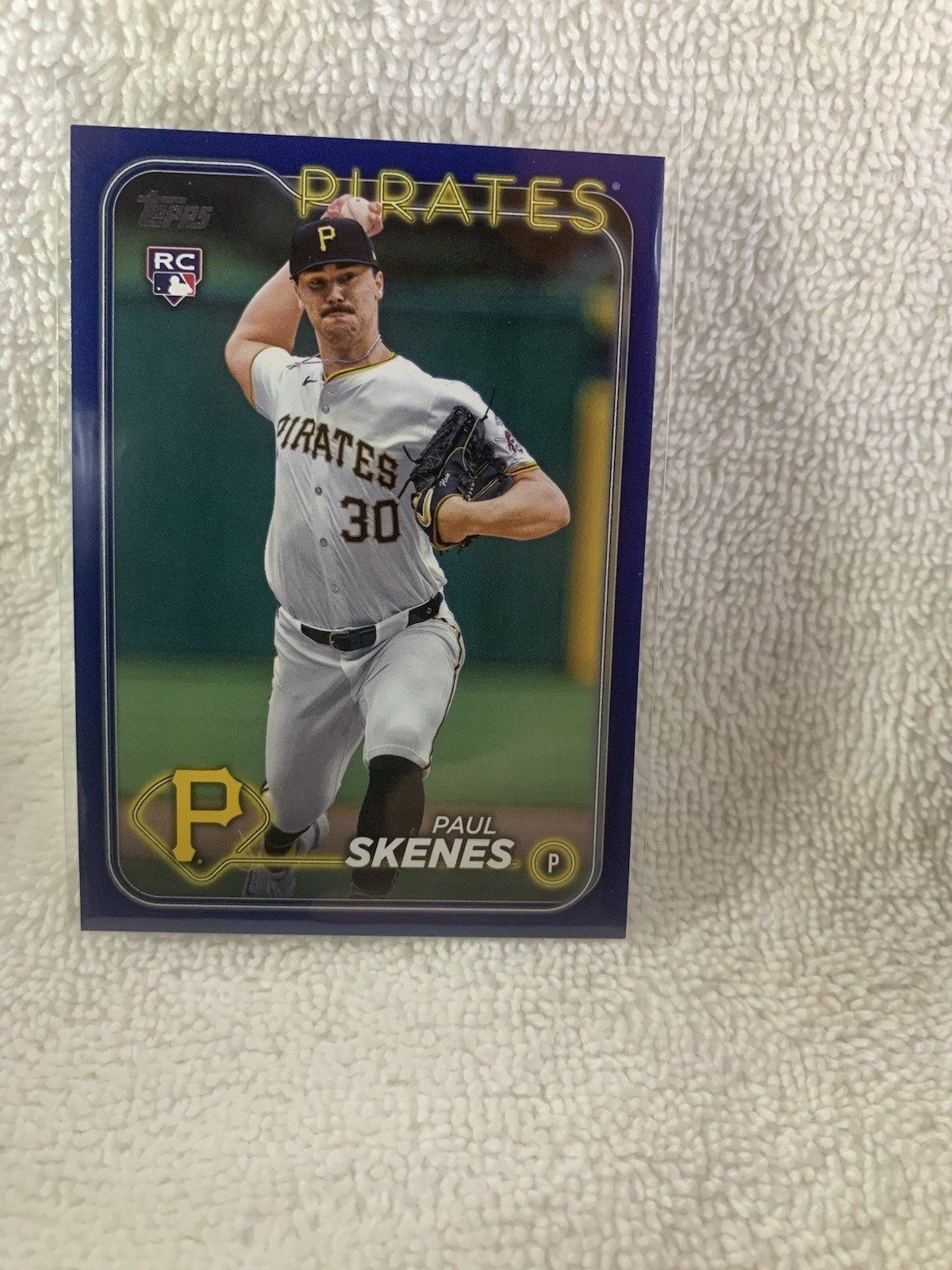 2024 Topps Update Series - Paul Skenes #US100 Royal Blue White uniform (RC)
