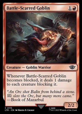 Battle-Scarred Goblin [The Lord of the Rings: Tales of Middle-Earth] Foil Near