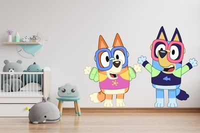 Bluey & Bingo Wandtattoo