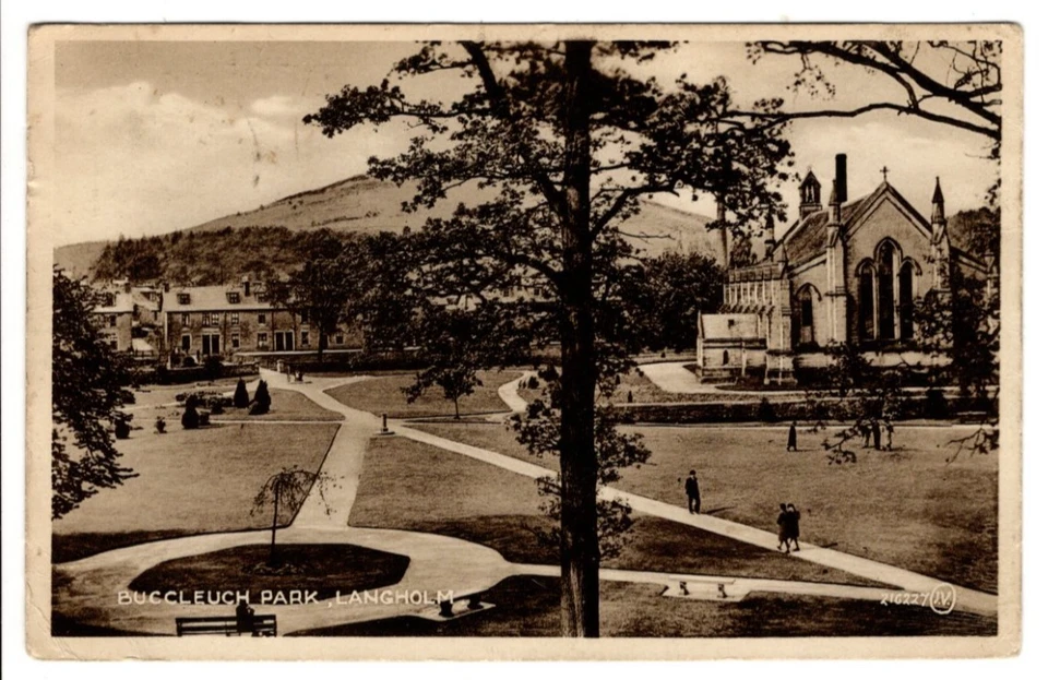 A c.WW2 Valentine's/Adam Grieve Post Card of Buccleuch Park, Langholm. Dumfries' - Image 1 of 1