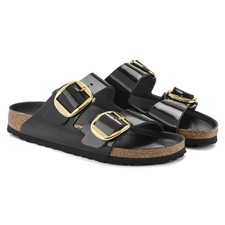 Birkenstock Arizona Big Buckle Natural Leather Patent Sandal - 1021476 - High