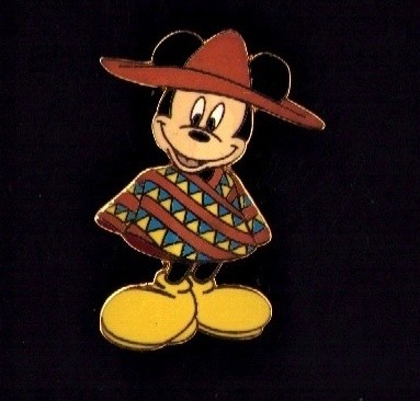 Disney Disneyland Mickey Mouse Mexican Dlr Pin Pins Pin